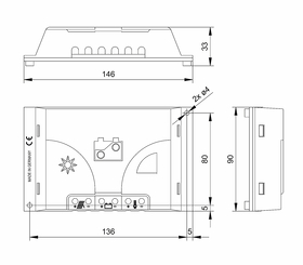 Steca PR 0505 technische Zeichnung