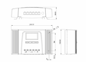 Steca Tarom 4545 technische Zeichnung